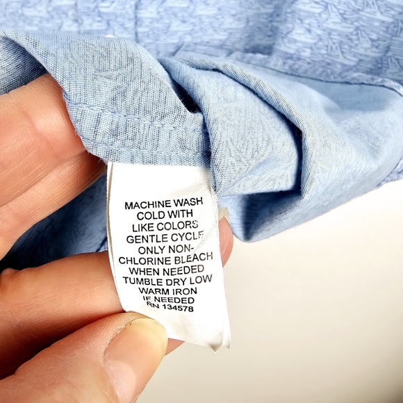 Vineyard Vines Blue Sailboat Print Shirt - Picture 6 of 6